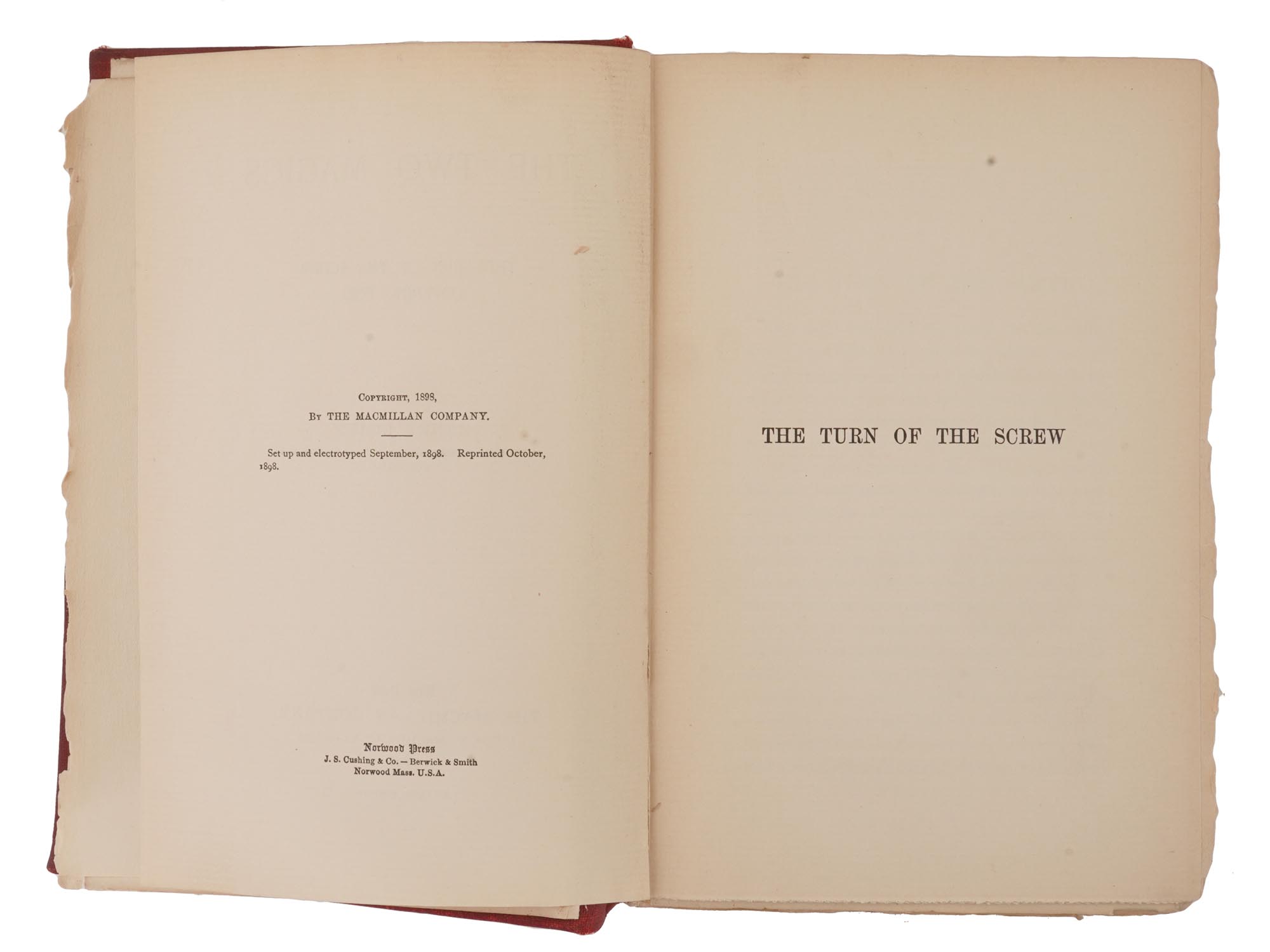 HENRY JAMES THE TWO MAGICS, FIRST US EDITION 1898 PIC-4